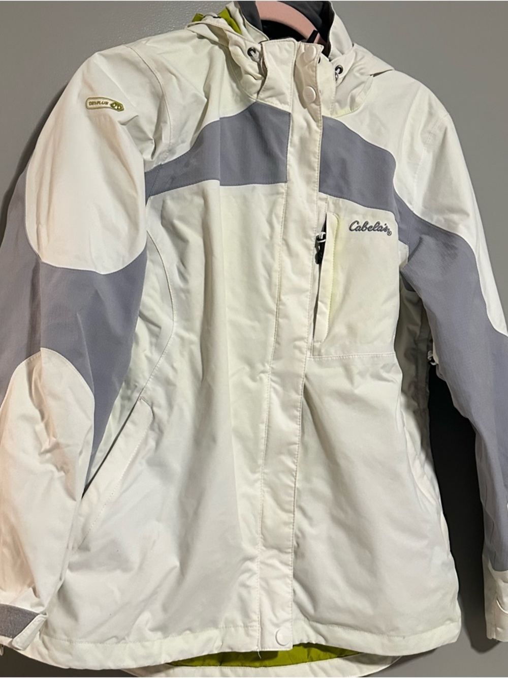 Cabela's White and Gray Women's Ski Jacket with Hood